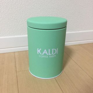 カルディ(KALDI)の【新品限定】KALDI コーヒーキャニスター缶 エメラルドグリーン(コーヒー)