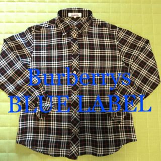 バーバリーブルーレーベル(BURBERRY BLUE LABEL)の【訳アリ】バーバリー ブルー レーベル リネン混 長袖シャツ(シャツ/ブラウス(長袖/七分))