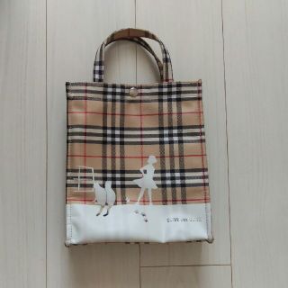 バーバリー(BURBERRY)のBURBERRYチェック🐱トートバッグ(トートバッグ)