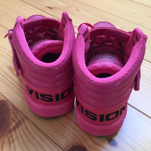 VISION STREET WEAR(ヴィジョン ストリート ウェア)のVISION ハイカット スニーカー ダンス シューズ 19cm ピンク 新品 キッズ/ベビー/マタニティのキッズ靴/シューズ(15cm~)(スニーカー)の商品写真