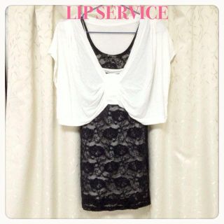 リップサービス(LIP SERVICE)のリボンシャツ＆バラ柄レースインナー♡(アンサンブル)