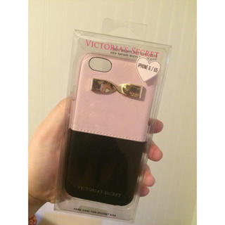 ヴィクトリアズシークレット(Victoria's Secret)の Victoria's Secret iPhone6 6S ケースリボン ピンク(iPhoneケース)