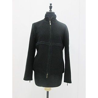 ノーベスパジオ(NOVESPAZIO)のUSED 美品 ノーベスパジオ ウール ZIP ブルゾン ブラック hm19a(ブルゾン)