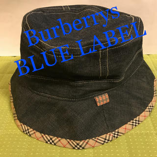 バーバリーブルーレーベル(BURBERRY BLUE LABEL)の【美品】バーバリー ブルーレーベル デニム 帽子(ハット)