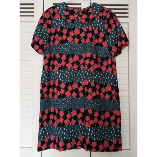 マリメッコ(marimekko)のmarimekko 紫陽花ワンピース(ひざ丈ワンピース)