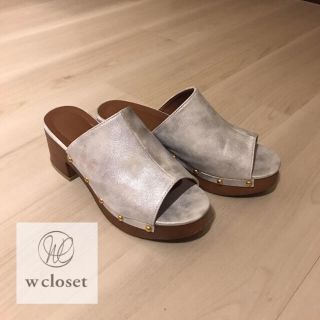 ダブルクローゼット(w closet)のお値下げ中！w closet     サボミュールサンダル(ミュール)