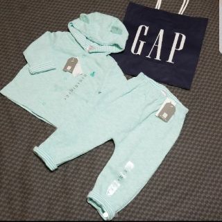 ベビーギャップ(babyGAP)の【半額以下】60-90 クマ耳パーカー&パンツ(パンツ/スパッツ)