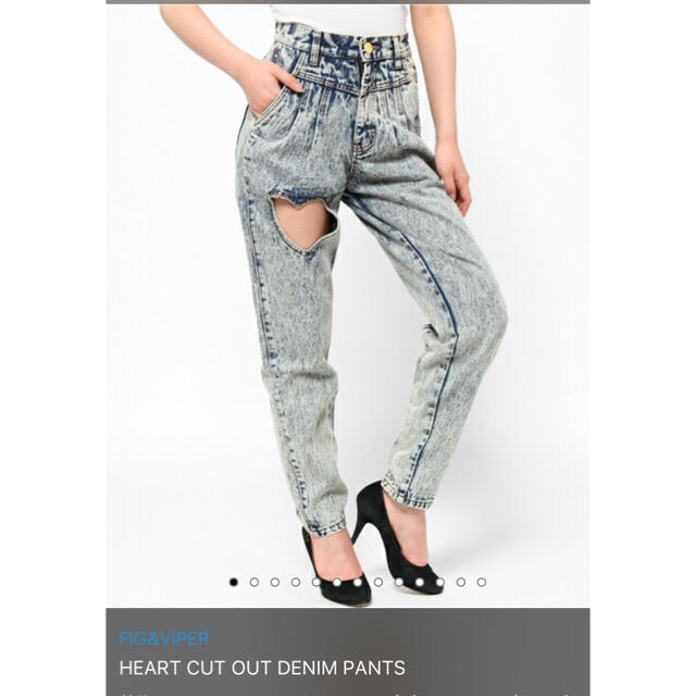 FIG&VIPER HEART CUT OUT DENIM PANTS FIG&VIPER HEART CUT OUT DENIM PANTS