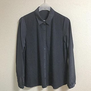 ハニーズ(HONEYS)の美品❤️ ハニーズ レース ダークネイビー ブラウス Ｌサイズ(シャツ/ブラウス(長袖/七分))