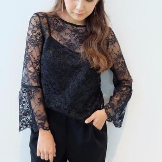 ビューティアンドユースユナイテッドアローズ(BEAUTY&YOUTH UNITED ARROWS)のkaene ぺプラム袖レースブラウス(シャツ/ブラウス(長袖/七分))
