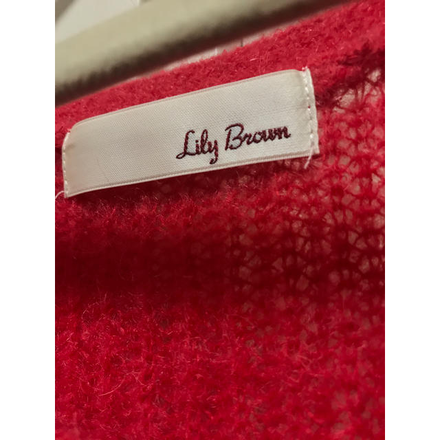 Lily Brown(リリーブラウン)のlilybrownピンクモヘアニット レディースのトップス(ニット/セーター)の商品写真