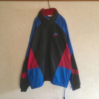 ナイキ(NIKE)のNIKE vintage90's Nylon Jackets L 銀タグ(ナイロンジャケット)