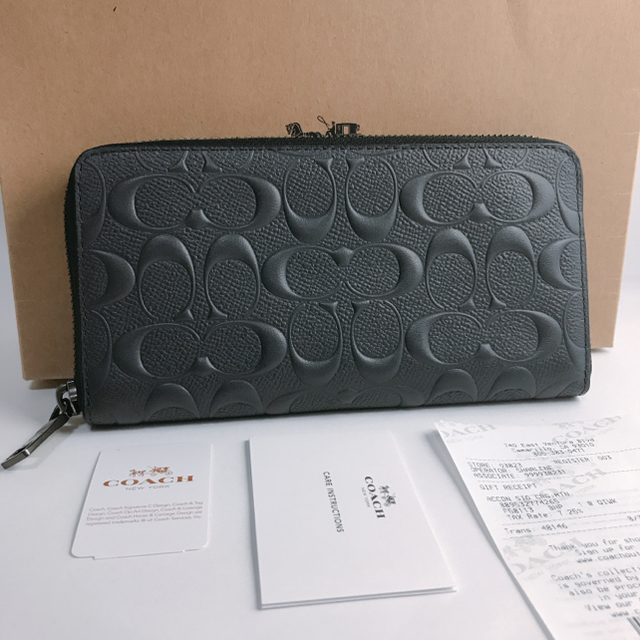 COACH(コーチ)のタグ付き★COACH コーチ　ミッドナイトネイビー　長財布　新品未使用 メンズのファッション小物(長財布)の商品写真