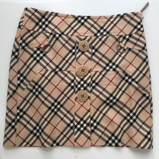 バーバリーブルーレーベル(BURBERRY BLUE LABEL)のバーバリー 台形スカート 美品(ミニスカート)