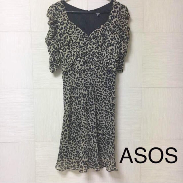 asos(エイソス)のASOS☆ヒョウ柄ワンピース レディースのワンピース(ひざ丈ワンピース)の商品写真