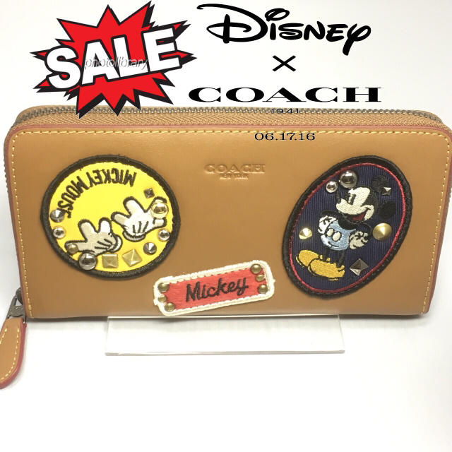 COACH(コーチ)の閉店セール！新品コーチ長財布F59340ディズニーミッキー ブラウン 早い者勝ち レディースのファッション小物(財布)の商品写真