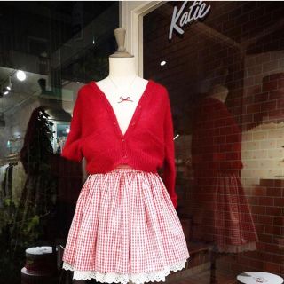 ケイティー(Katie)のkatie♡REDカーディガン(カーディガン)