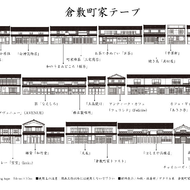 マスキングテープ　倉敷町屋　 インテリア/住まい/日用品の文房具(テープ/マスキングテープ)の商品写真