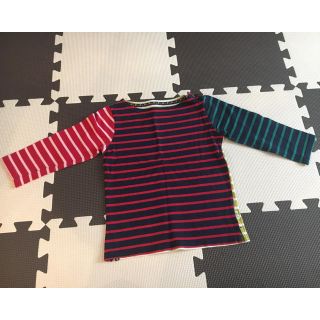 コドモビームス(こどもビームス)の美品 BEAMS mini 配色カラフル ボーダー ロンT トップス 90(Tシャツ/カットソー)