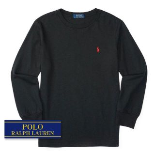 ラルフローレン(Ralph Lauren)の☆新品☆ 95 ラルフローレン コットン長袖Tシャツ ブラック 7295　(Tシャツ/カットソー)