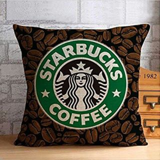 スターバックスコーヒー(Starbucks Coffee)の★今だけ限定お値下げ中!!【新品★海外限定!】スターバックスクッションカバー豆柄(クッションカバー)