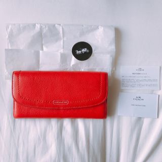 コーチ(COACH)のcoach 革財布 赤(財布)