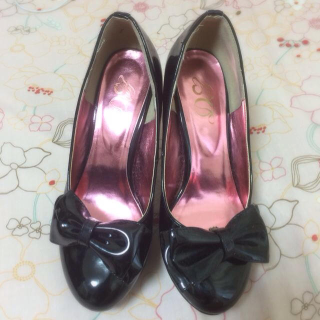 夢展望(ユメテンボウ)の黒エナメル♡ハイヒール レディースの靴/シューズ(ハイヒール/パンプス)の商品写真