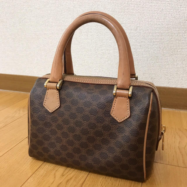 CELINE イタリア製 マカダム柄 M ミニボストンバッグ    フリマアプリ ラクマ