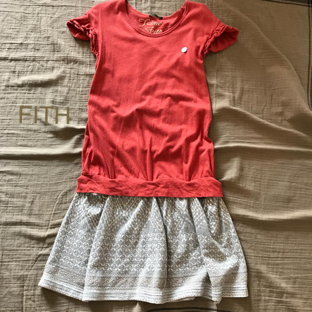 FITH(フィス)の☆FITH 異素材切り替えワンピース☆150cm キッズ/ベビー/マタニティのキッズ服女の子用(90cm~)(ワンピース)の商品写真