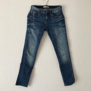 ザラ(ZARA)のzara クラッシュ加工 スキニー スリム デニム(デニム/ジーンズ)