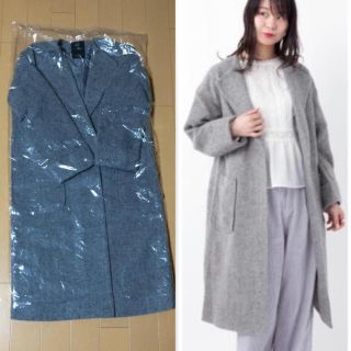 ダブルクローゼット(w closet)のノーカラーウールコート(ロングコート)