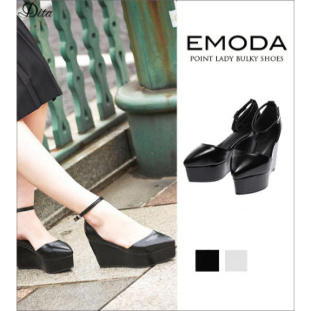 EMODA(エモダ)のエモダ point lady bulky shoes 美品 レディースの靴/シューズ(ハイヒール/パンプス)の商品写真