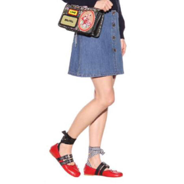 miumiu(ミュウミュウ)の新品未使用！希少サイズ36miumiuバレエバレリーナミュウミュウ 靴 シューズ レディースの靴/シューズ(バレエシューズ)の商品写真