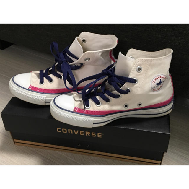 CONVERSE(コンバース)のコンバース CONVERSE 美品 23 ALL STAR WHT PINK 4 レディースの靴/シューズ(スニーカー)の商品写真