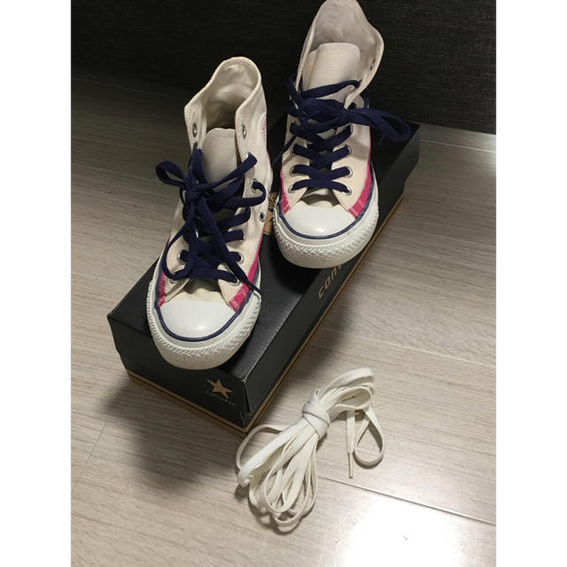 CONVERSE(コンバース)のコンバース CONVERSE 美品 23 ALL STAR WHT PINK 4 レディースの靴/シューズ(スニーカー)の商品写真