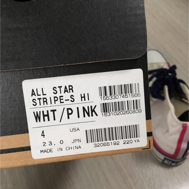CONVERSE(コンバース)のコンバース CONVERSE 美品 23 ALL STAR WHT PINK 4 レディースの靴/シューズ(スニーカー)の商品写真