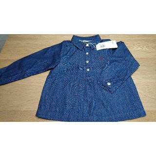 プチバトー(PETIT BATEAU)の☆(未着用・タグ付き)プチバトー Aラインブラウス 3ans(94㎝)(ブラウス)