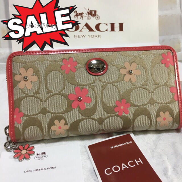 COACH(コーチ)の閉店セール！新品コーチ長財布F51339デイジーラウンドファスナー 早い者勝ち！ レディースのファッション小物(財布)の商品写真