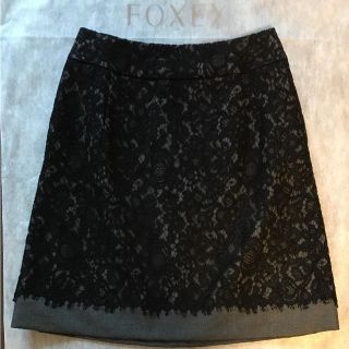 フォクシー(FOXEY)の♡極美品♡FOXEY フォクシー レース スカート 38(ひざ丈スカート)