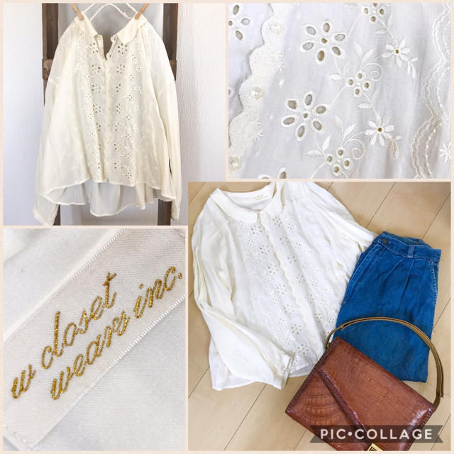 w closet(ダブルクローゼット)のw closet ブラウス スカラップレース ダブルクローゼット レディースのトップス(シャツ/ブラウス(長袖/七分))の商品写真