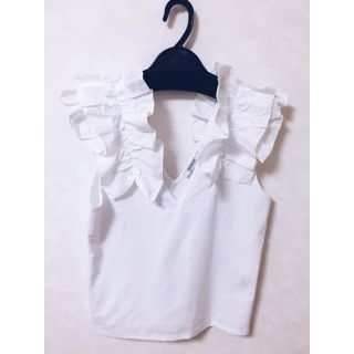 ザラ(ZARA)の♥ZARA♥肩フリルボリュームTops(シャツ/ブラウス(半袖/袖なし))