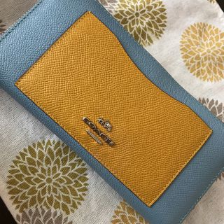 コーチ(COACH)のcoach カラーブロック クロスグレインレザー 長財布 53678(財布)