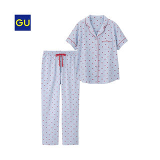 ジーユー(GU)のgu ハート柄パジャマ 半袖(パジャマ)