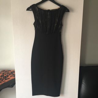 テッドベイカー(TED BAKER)のTED BAKER テッドベイカー ブラックドレス SIZE 0(ひざ丈ワンピース)