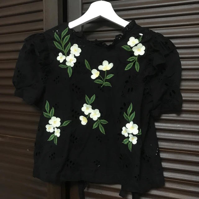 ZARA(ザラ)のZARA刺繍トップス レディースのトップス(シャツ/ブラウス(半袖/袖なし))の商品写真