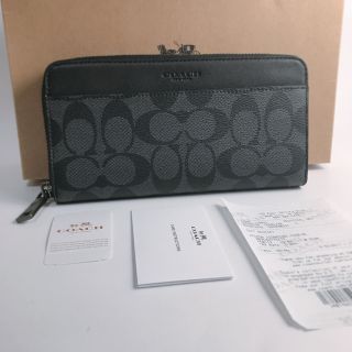 コーチ(COACH)のタグ付き★COACH コーチ　シグネチャーブラック　長財布　新品未使用(長財布)