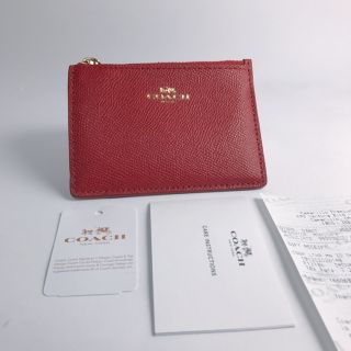 コーチ(COACH)のCOACH　コーチ　True Red キーリング付きID/カードケース　新品(名刺入れ/定期入れ)