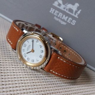 エルメス(Hermes)の【美品☆】エルメス クリッパー レディース コンビ 24mm / 腕時計(腕時計)