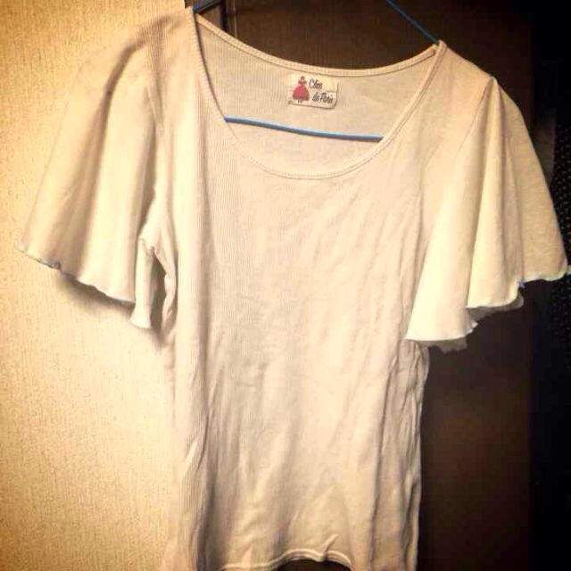 Par Avion(パラビオン)の袖フリルTシャツ レディースのトップス(Tシャツ(半袖/袖なし))の商品写真