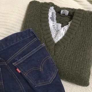 サンタモニカ(Santa Monica)のkhaki knit(ニット/セーター)